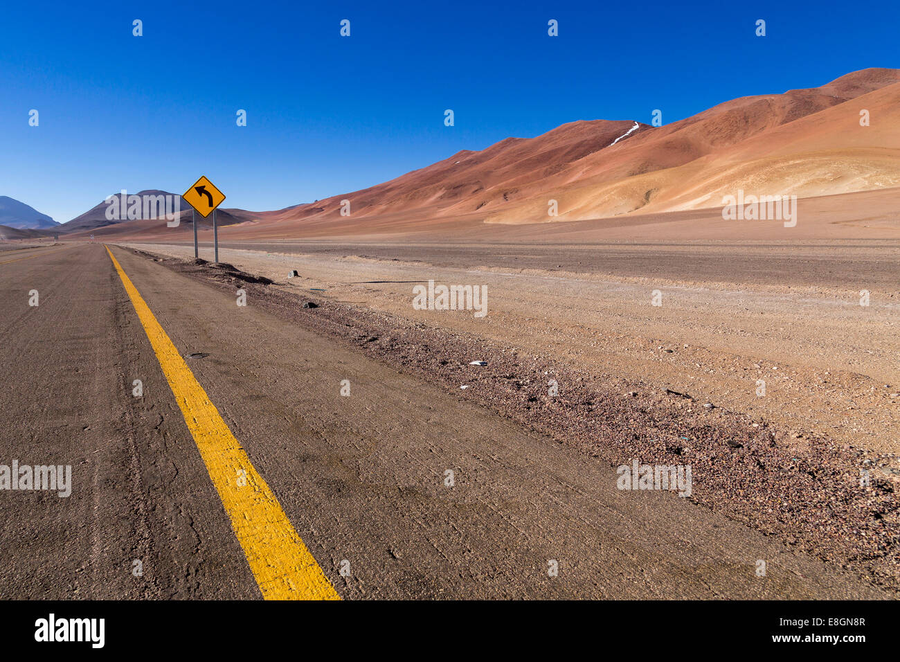 Paso de Jama strada nel deserto di Atacama, Cile Foto Stock