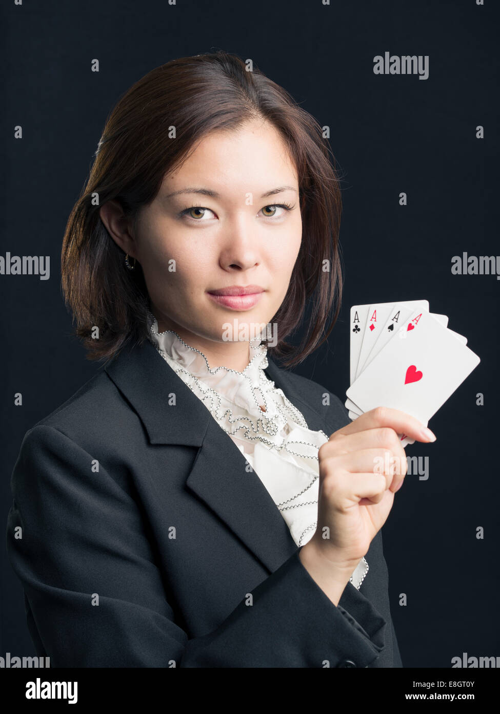 Giocatore professionale / giocatore di Poker Foto Stock