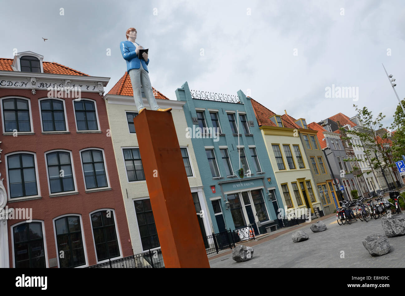 Statua del poeta Jacobus Bellamy, Bellamypark Vlissingen Paesi Bassi Foto Stock