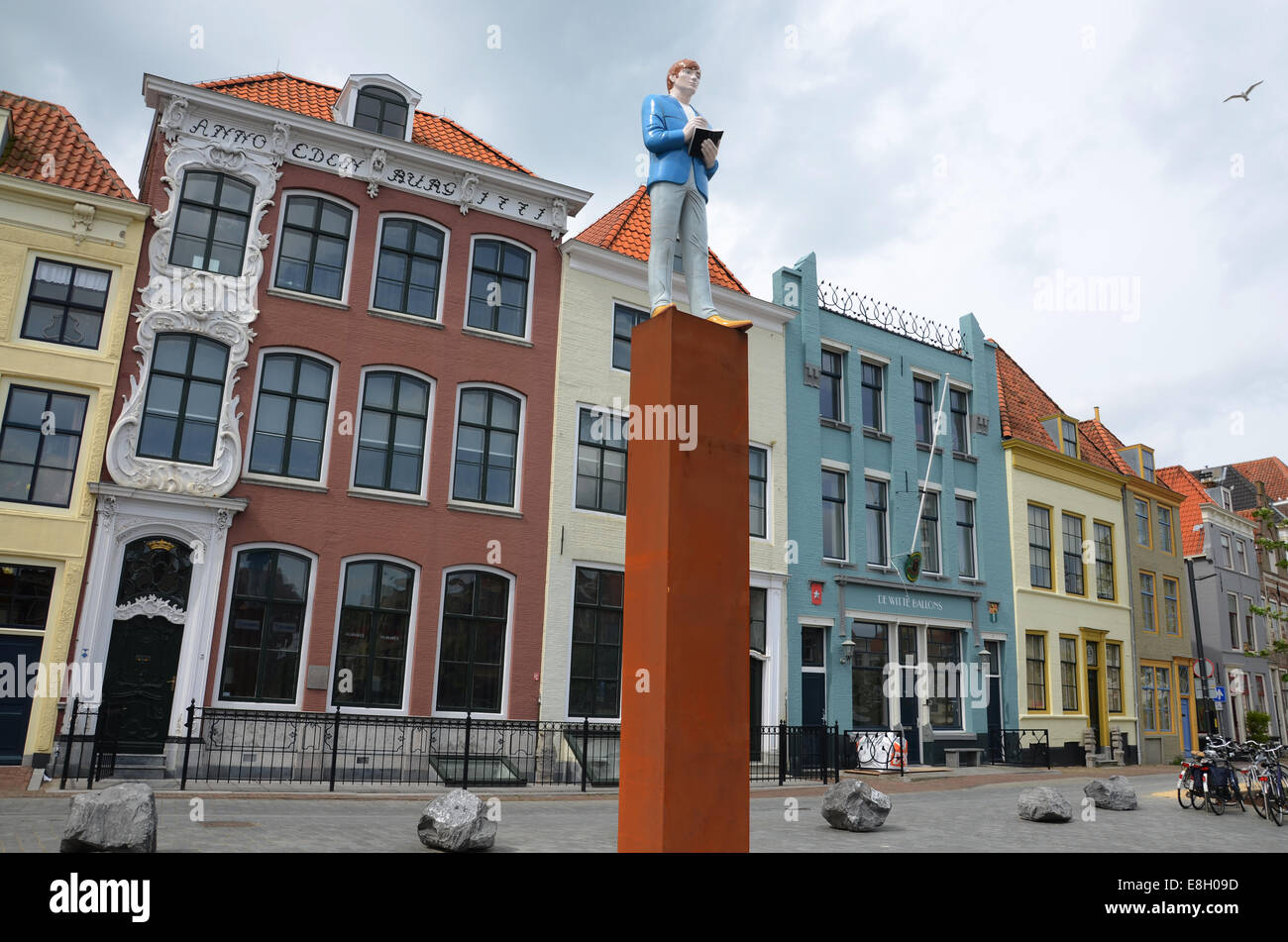 Statua del poeta Jacobus Bellamy, Bellamypark Vlissingen Paesi Bassi Foto Stock
