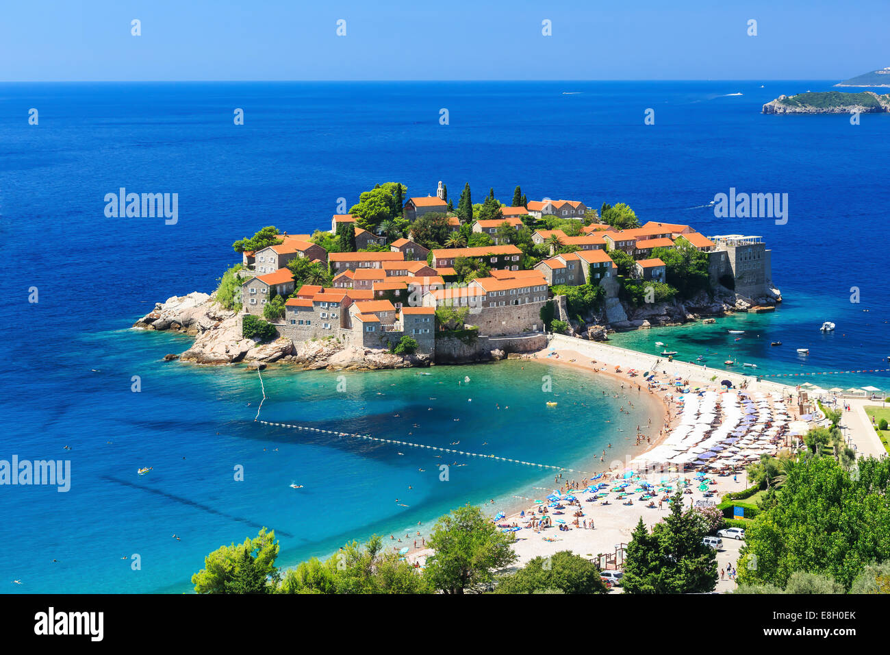 Sveti Stefan, Budva Montenegro Foto Stock