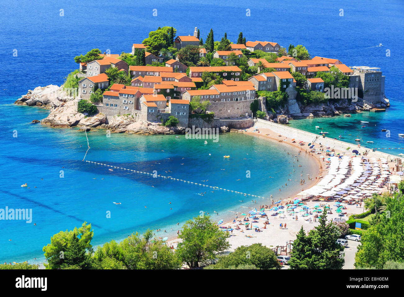 Sveti Stefan, Budva Montenegro Foto Stock