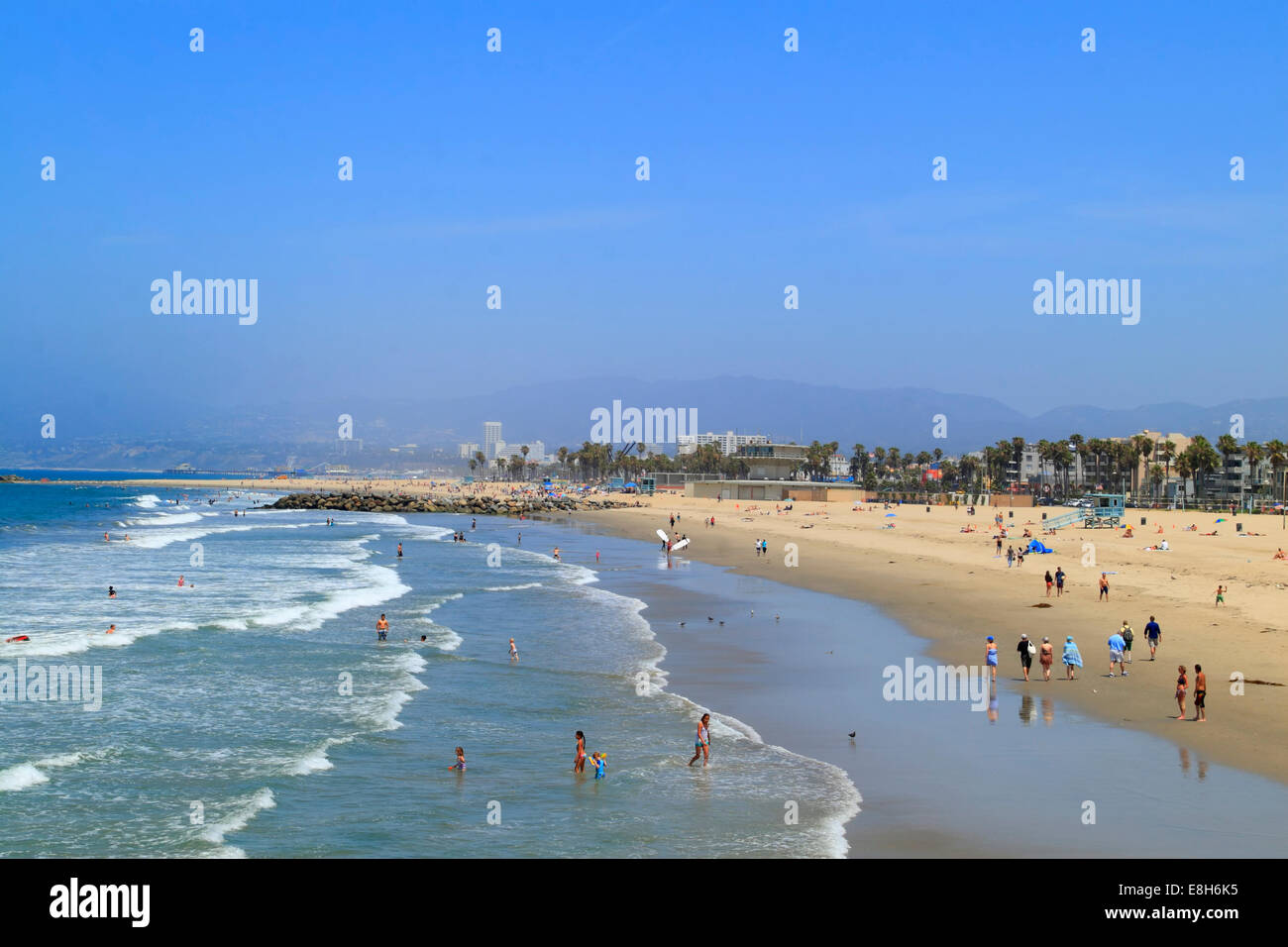 Spiaggia di Venice Beach, Los Angeles, California, Stati Uniti d'America Foto Stock