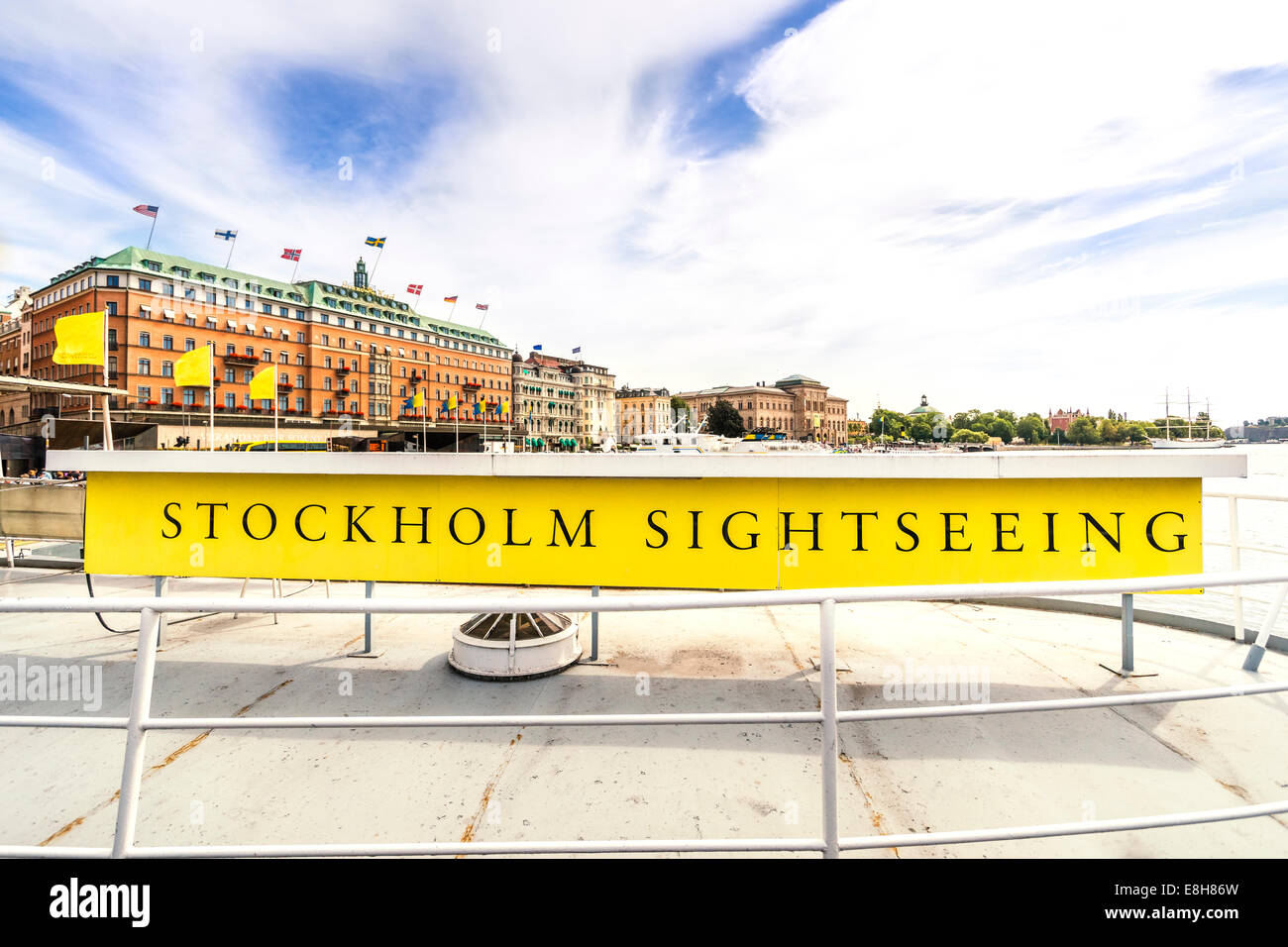 La Svezia, Stoccolma, città vecchia, segno Stockholm sightseeing Foto Stock