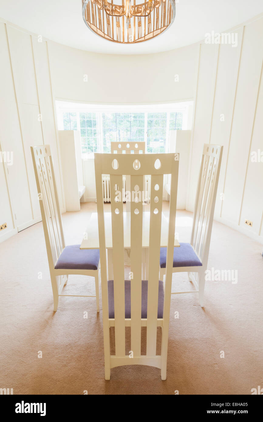 La Scozia, Glasgow, Bellahouston Park, casa per un amante dell'arte, mostre di Charles Rennie Mackintosh mobili Foto Stock