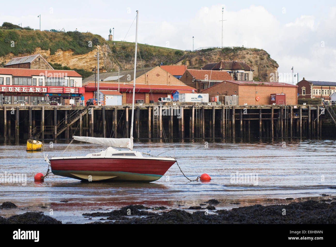 Yacht ormeggiati a Whitby. Foto Stock