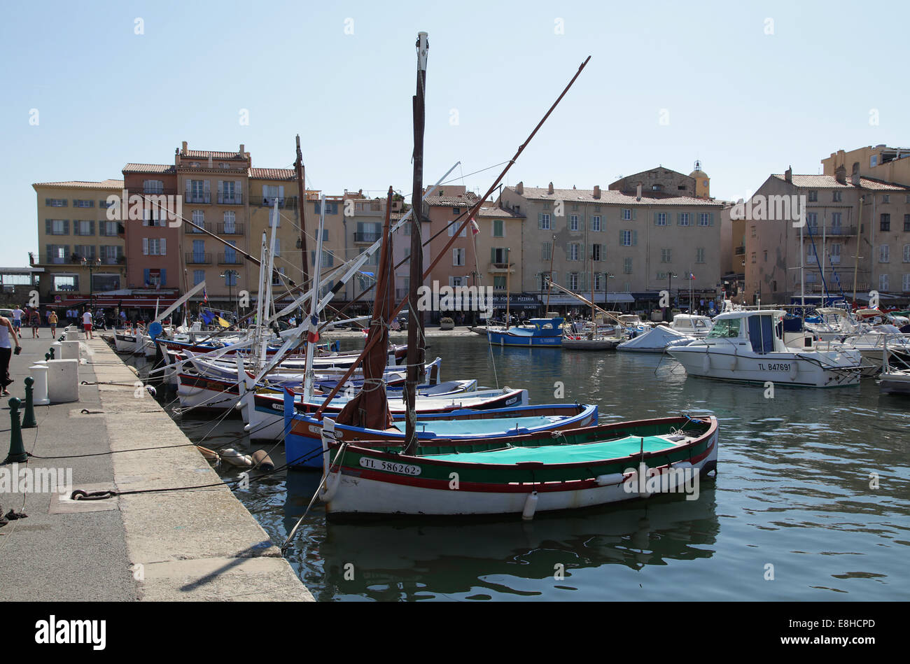 Porto di Saint Tropez.città provenzale nel dipartimento del Var della regione Provenza-Alpi-Costa azzurra del sud est della Francia.La Riviera Francese Foto Stock