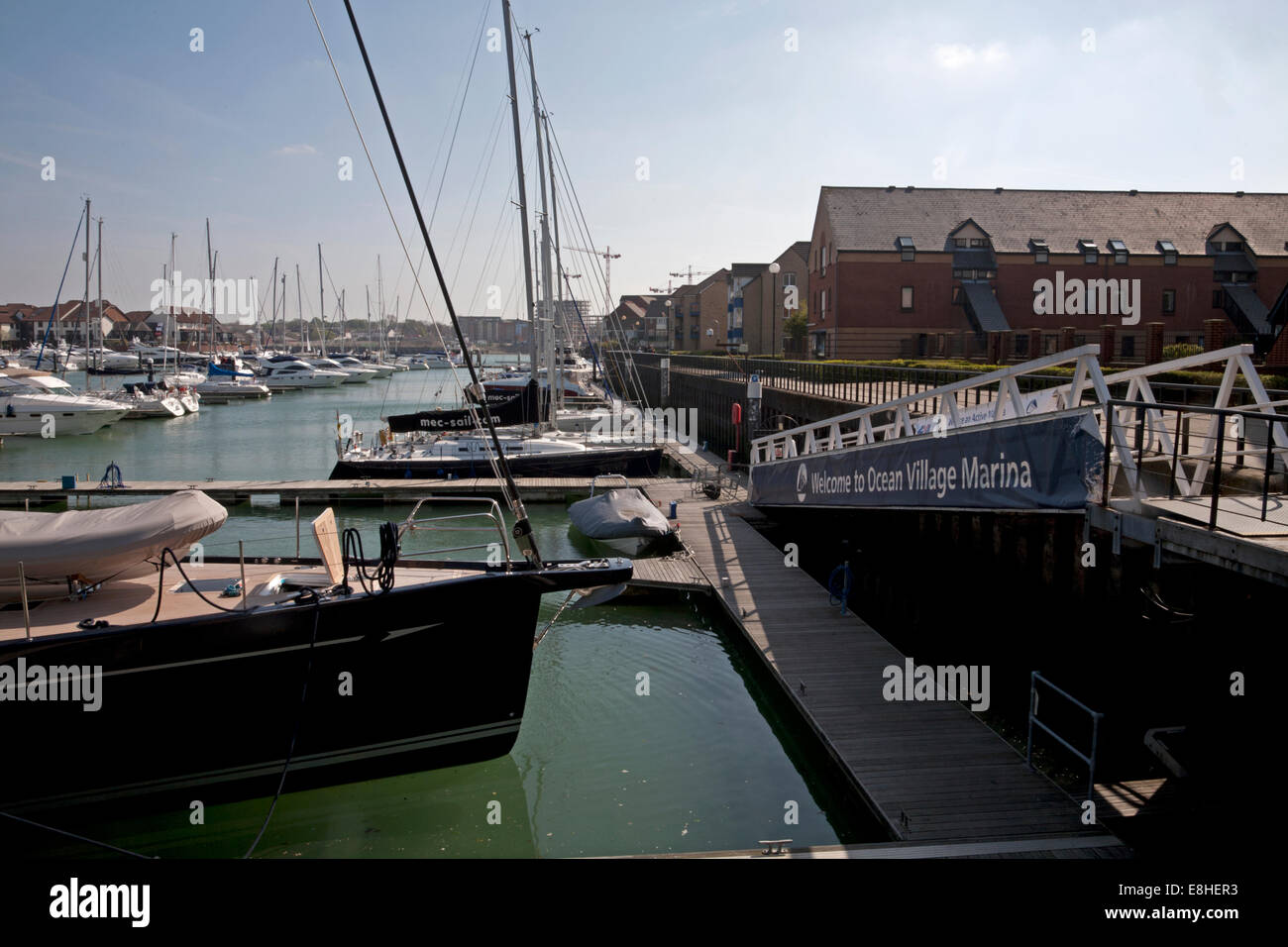 Ocean Village Marina southampton hampshire Inghilterra Foto Stock