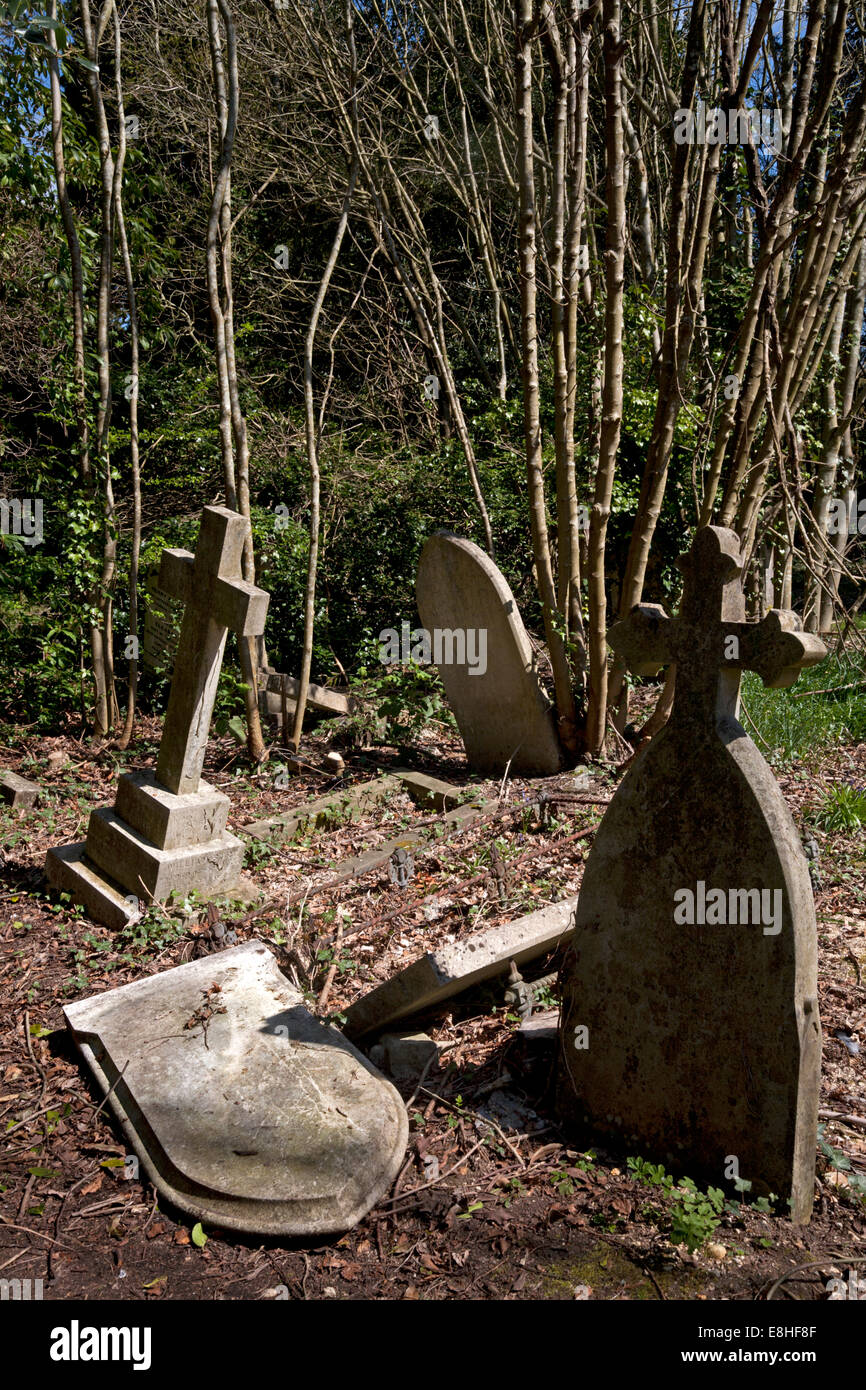 Lapidi del cimitero vecchio comune di Southampton hampshire Inghilterra Foto Stock