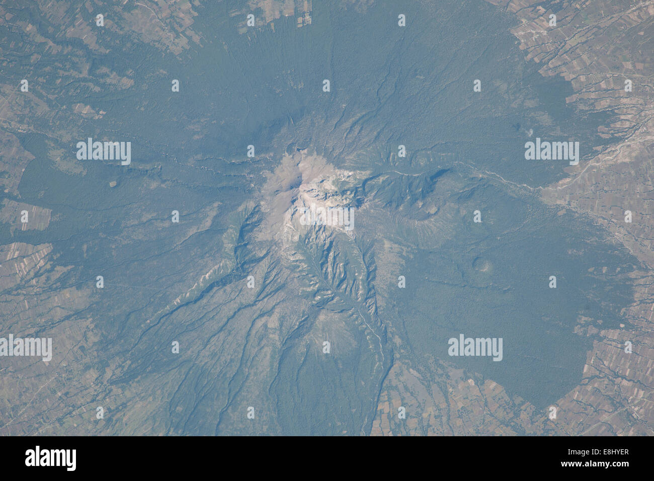 La Malinche vulcano, il Messico è presentato in questa immagine foto riportata graficamente da una spedizione 37 membro di equipaggio sulla International Space S Foto Stock