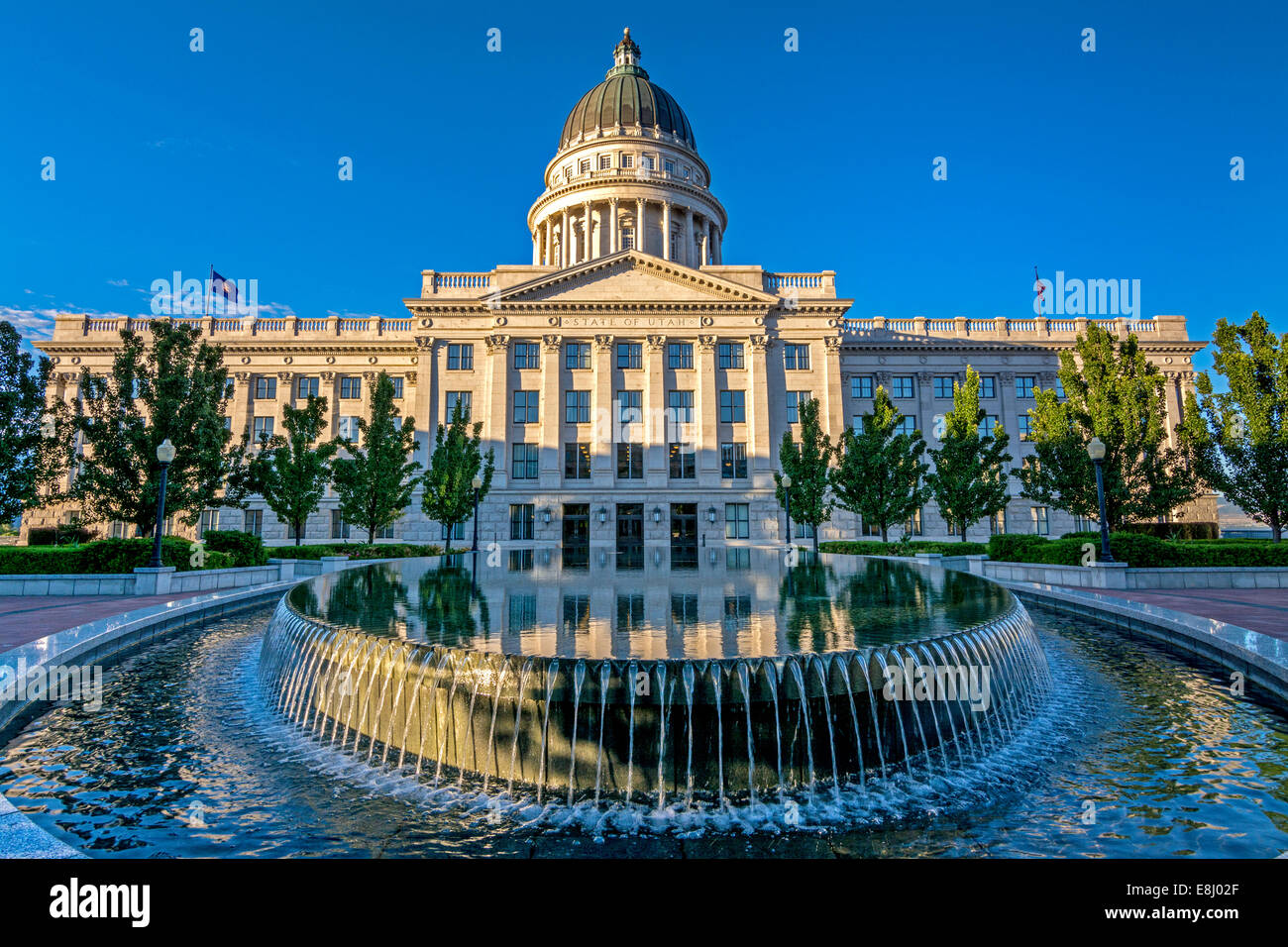 Pool di riflessione presso la Utah State Capital Foto Stock