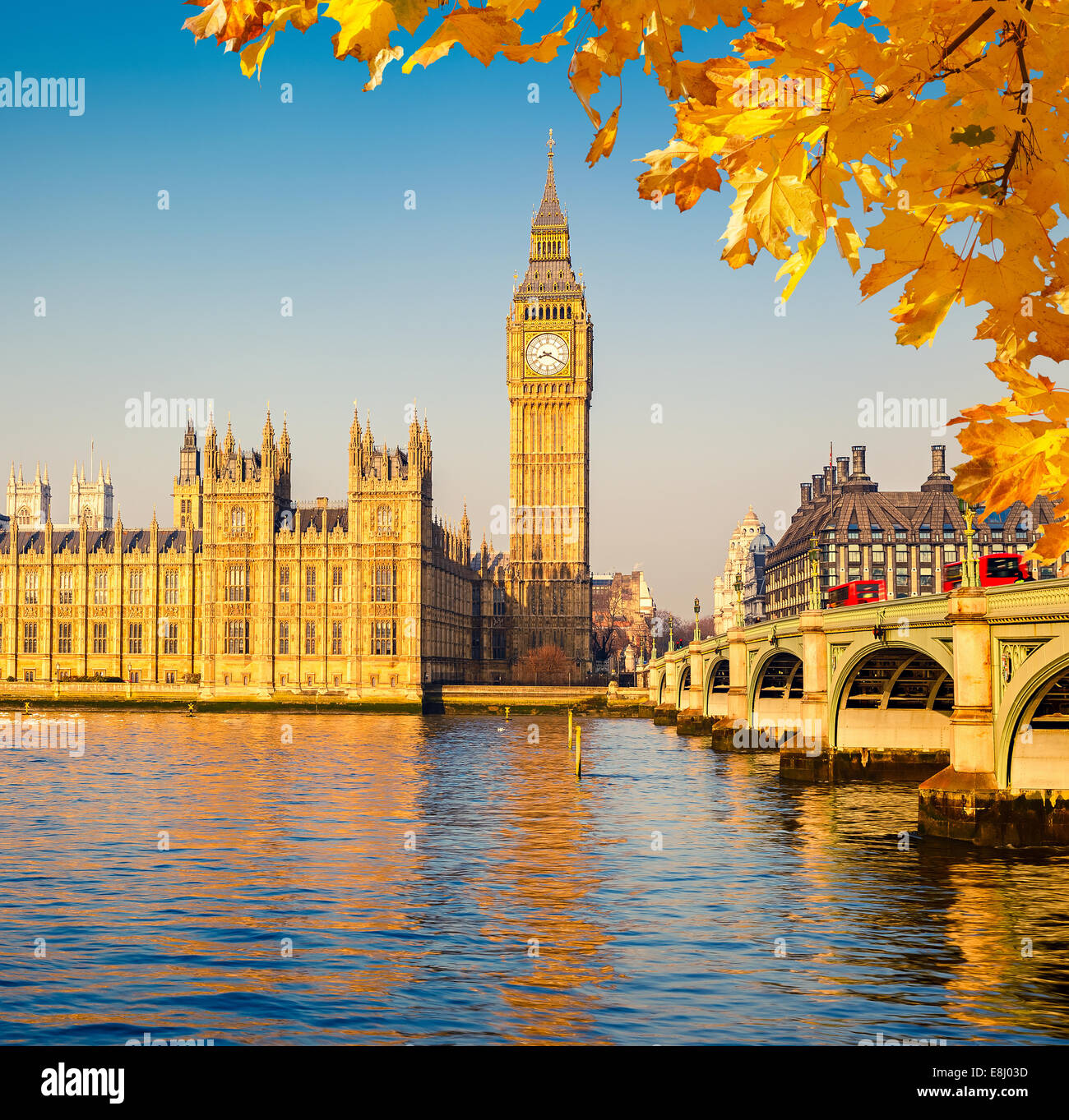 Il Big Ben e le case del parlamento, Londra Foto Stock