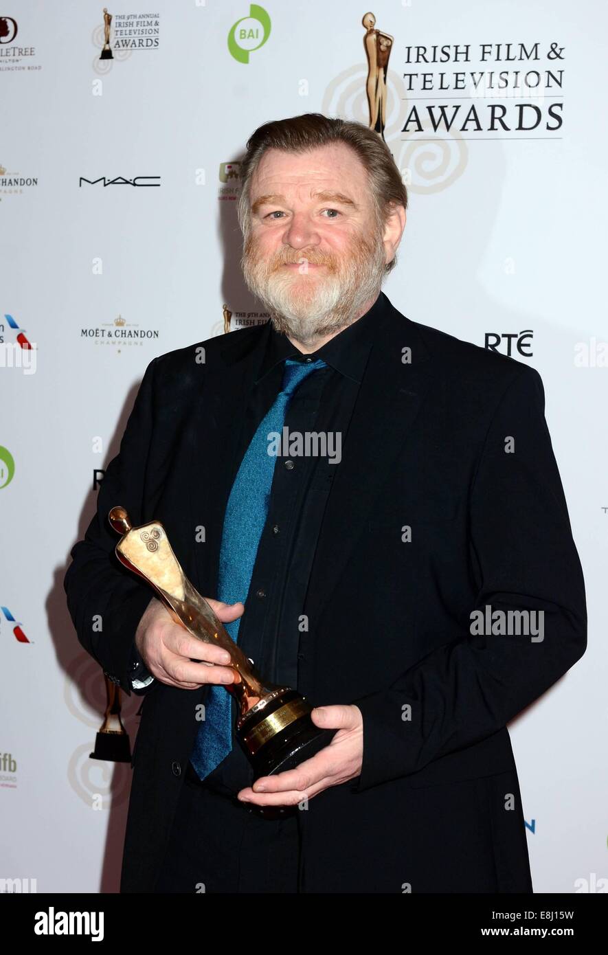 La Irish Film & Television Academy Awards 2014 (IFTA) al DoubleTree by Hilton Dublin Hotel... Dotato di: Brendan Gleeson (Miglior Film attore) dove: Dublino, Irlanda quando: 06 Apr 2014 Foto Stock