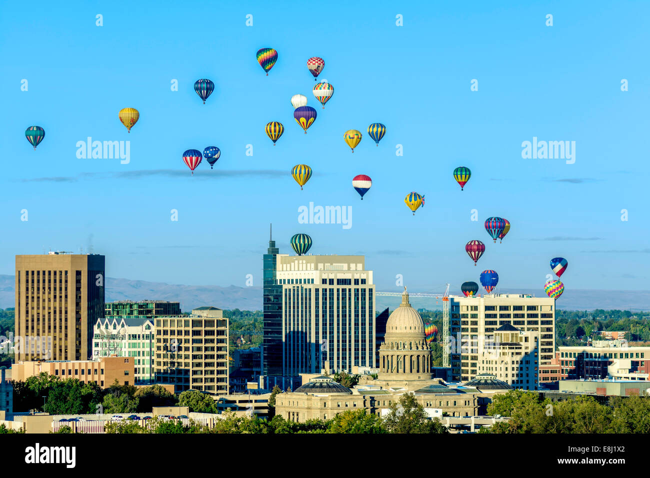 Hot Air balloon festival oltre il Boise Idaho Foto Stock