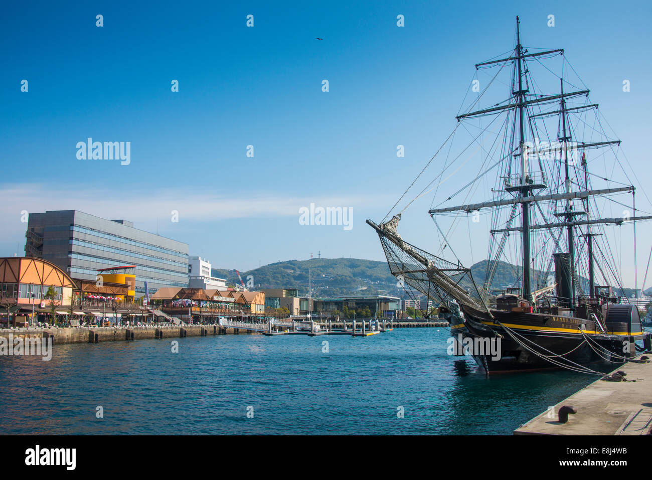 Vecchia nave a vela, del Porto di Nagasaki, Giappone Foto Stock