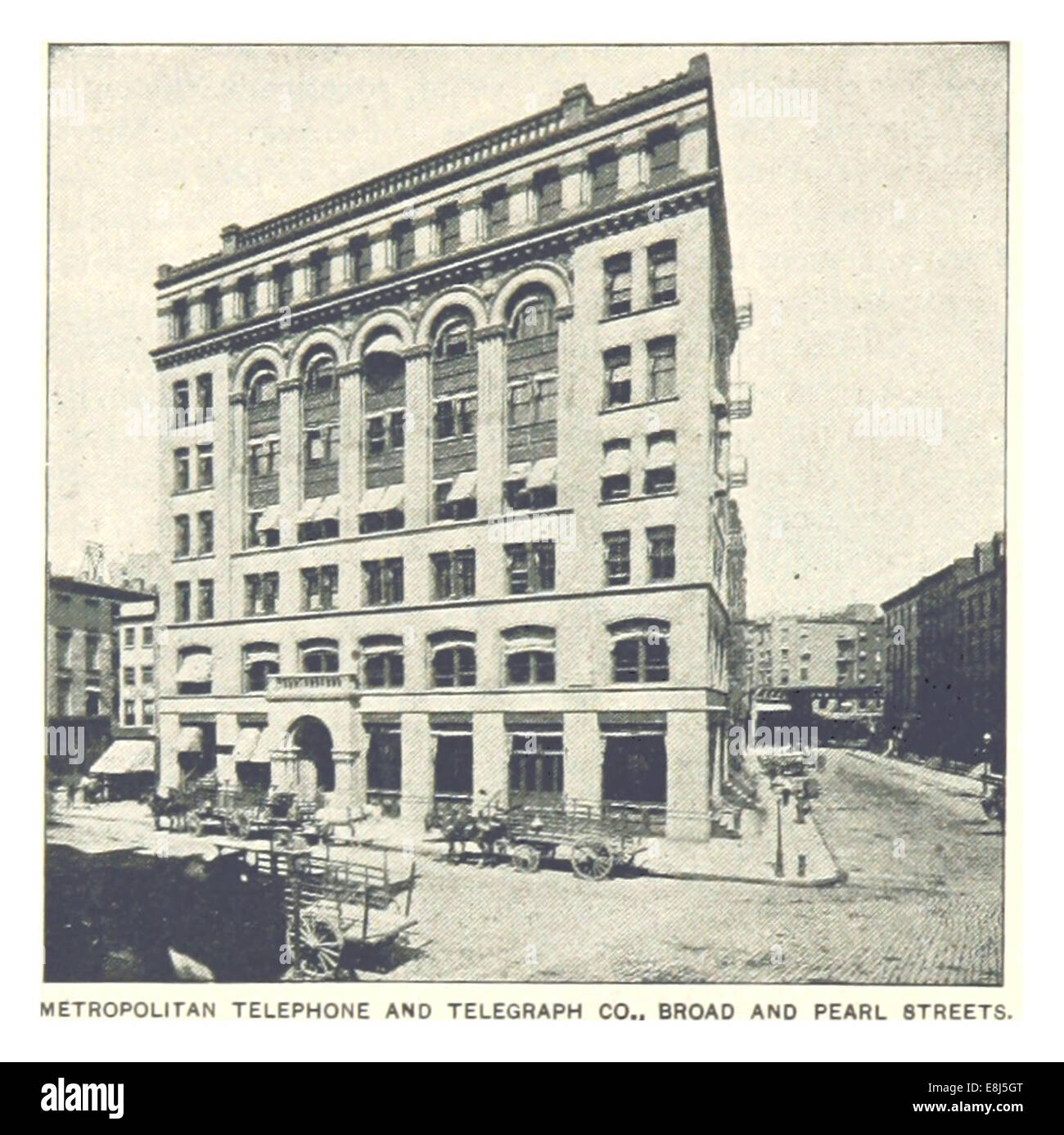 (Re1893NYC) PG220 METROPOLITAN TELEFONO E Telegraph Company, edificio negli indirizzi di massima per le politiche e le strade di perla Foto Stock