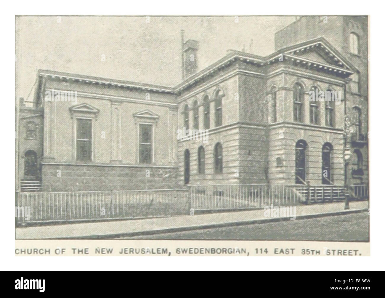 Pagina 394 dal King's 1893 New York City directory, con la Chiesa della nuova Gerusalemme (Swedenborgian) situata al 114 East 35th Street. Foto Stock