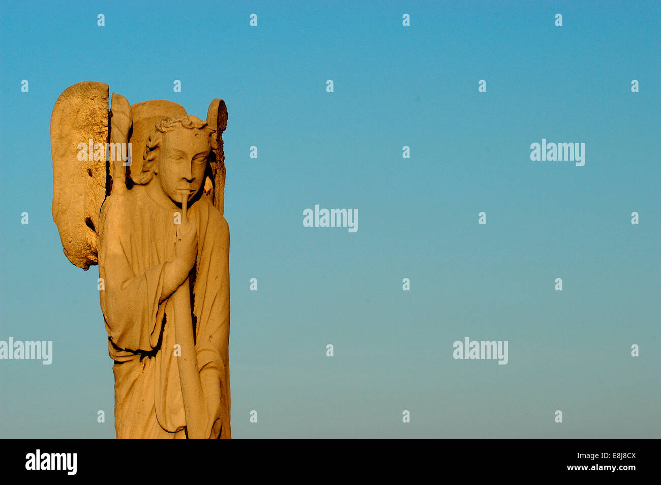 Notre Dame de Paris cathedral roof scultura : Angelo Foto Stock