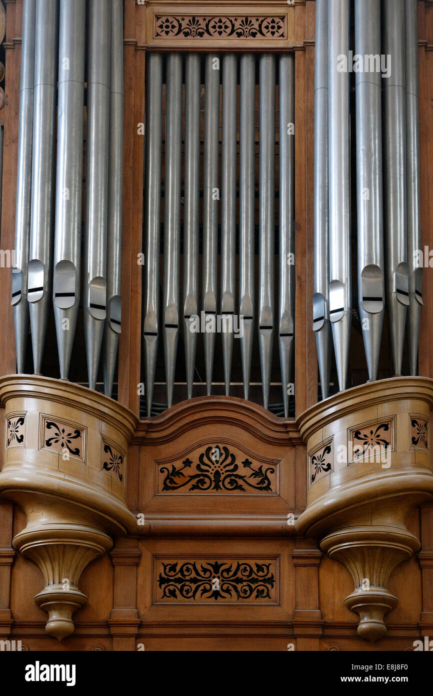 Tempio Protestante di Pentemont. Organo. Foto Stock