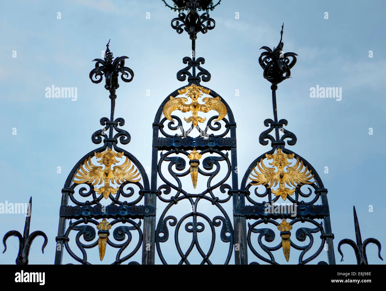 Portale di ingresso a Schloss Bueckeburg Palace, Bueckeburg, Bassa Sassonia, Germania, Europa Foto Stock
