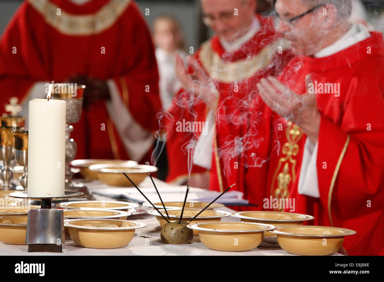 Messa cattolica - Celebrazione eucaristica Foto Stock