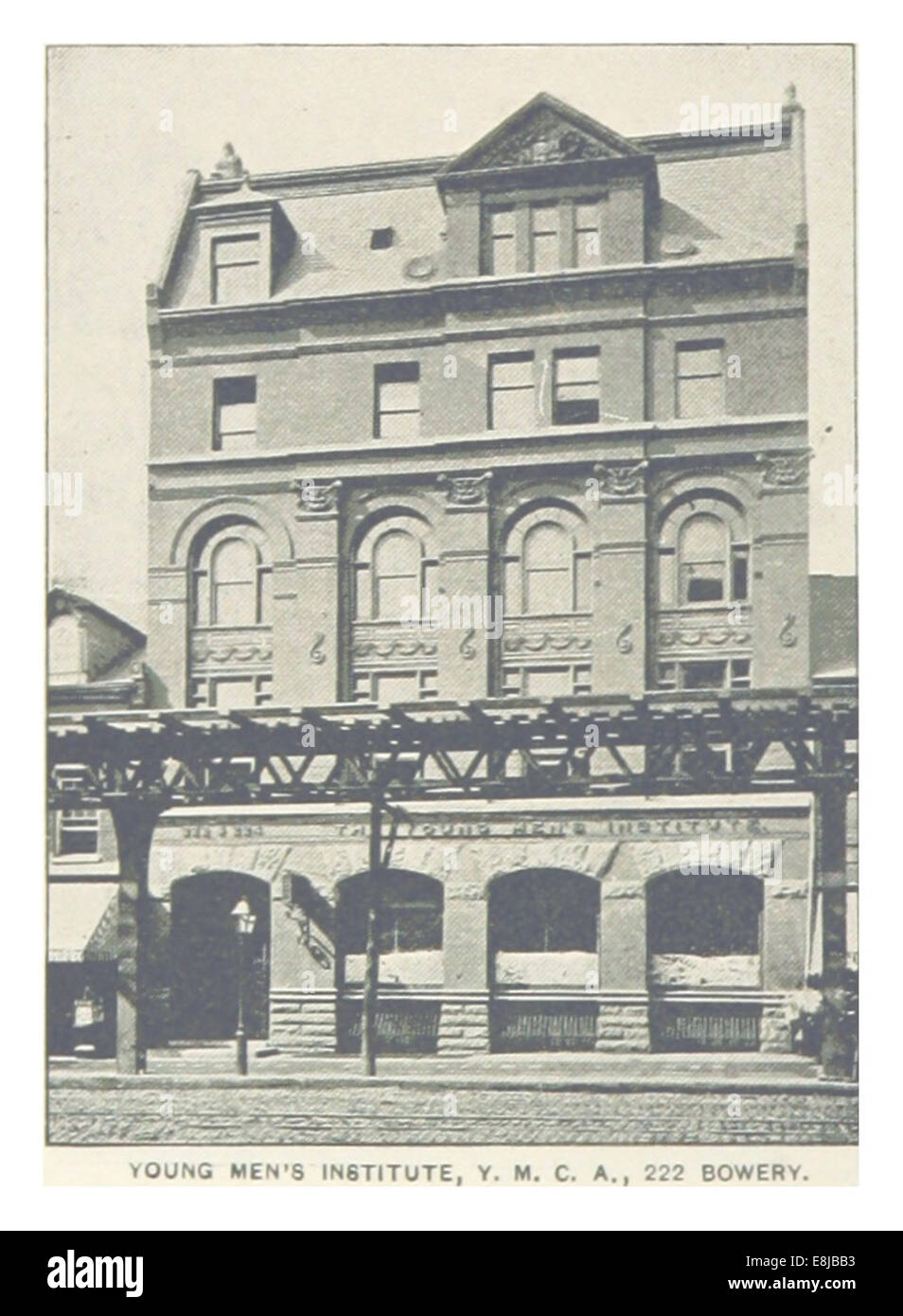 (Re1893NYC) PG420 giovani uomini dell'istituto, Y.M.C.A., 222 BOWERY Foto Stock