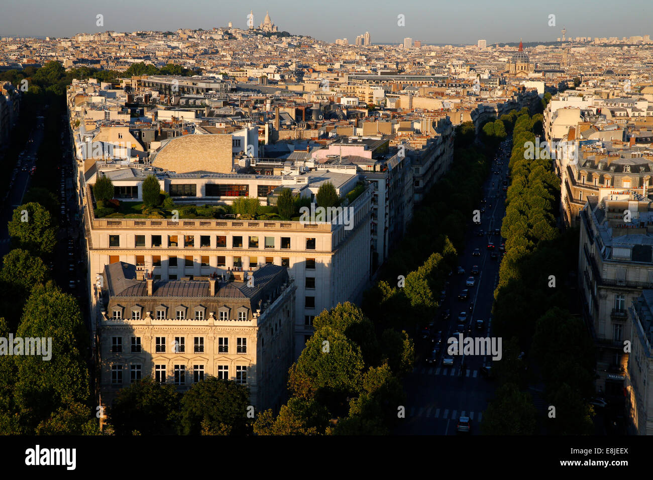 La città di Parigi. 8 e il XVII arrondissement. Foto Stock