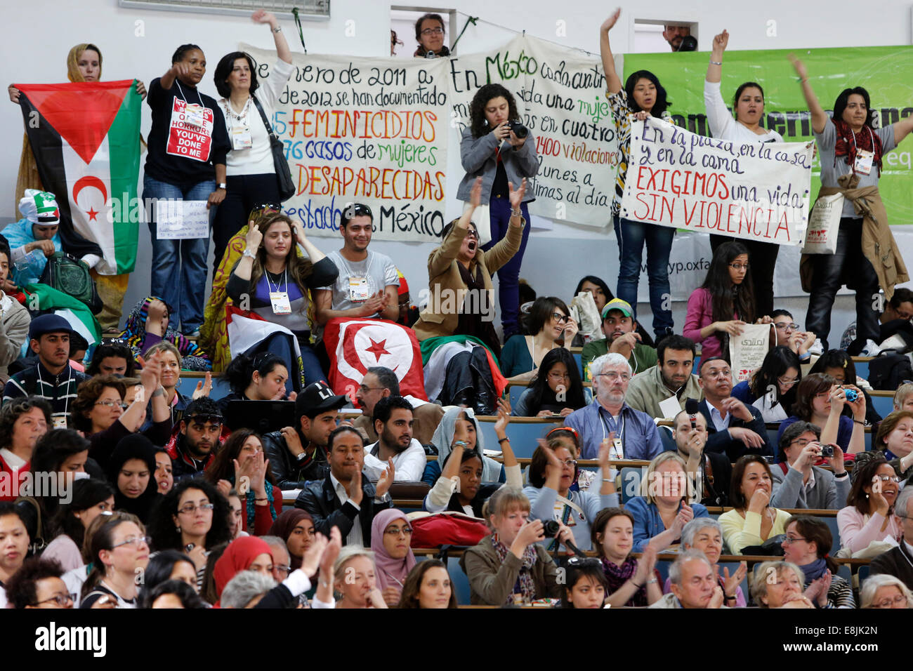 Forum Sociale Mondiale a Tunisi Foto Stock