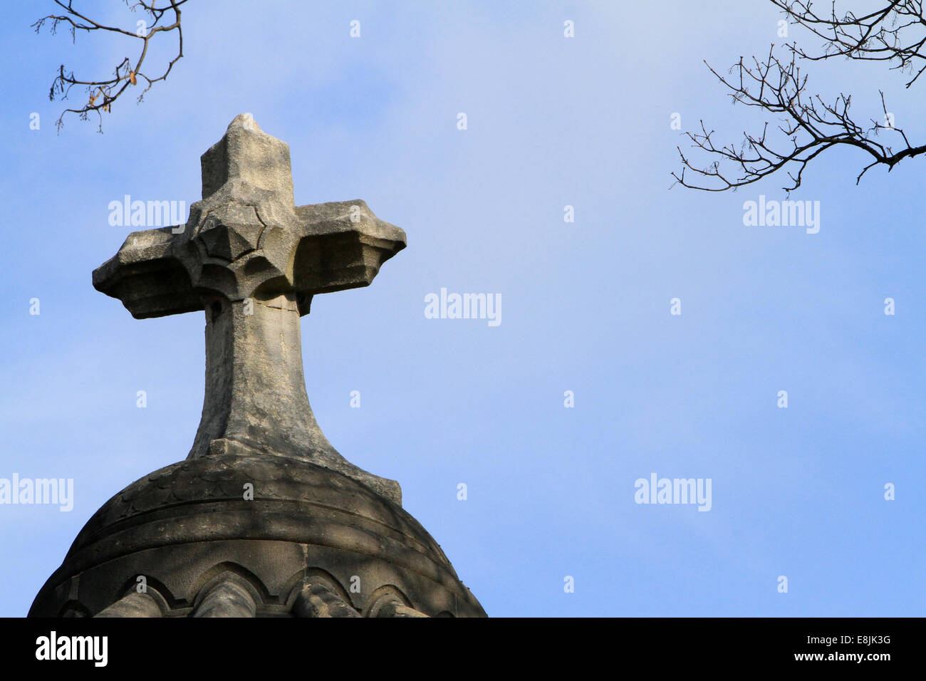 Croce di pietra. PRe Lachaise. Foto Stock