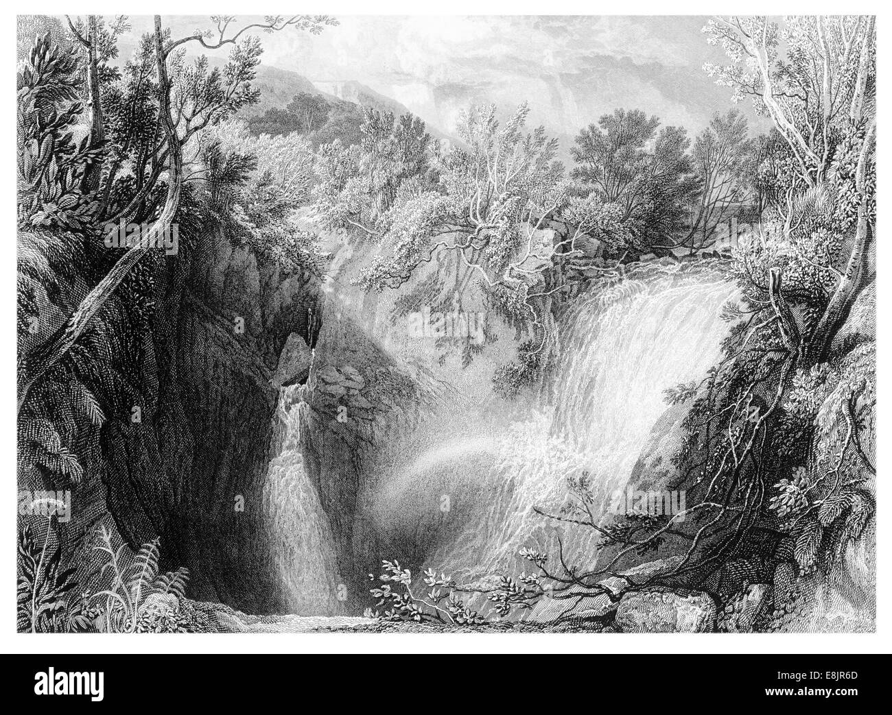 Grotta weathercote Yorkshire circa nel 1870 Foto Stock