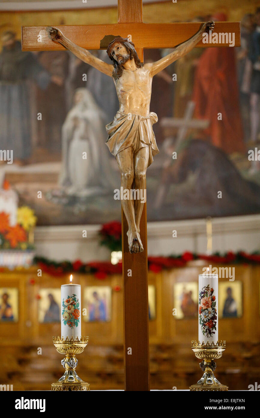 JŽsus sulla croce. San Antonio di Padova chiesa. Foto Stock