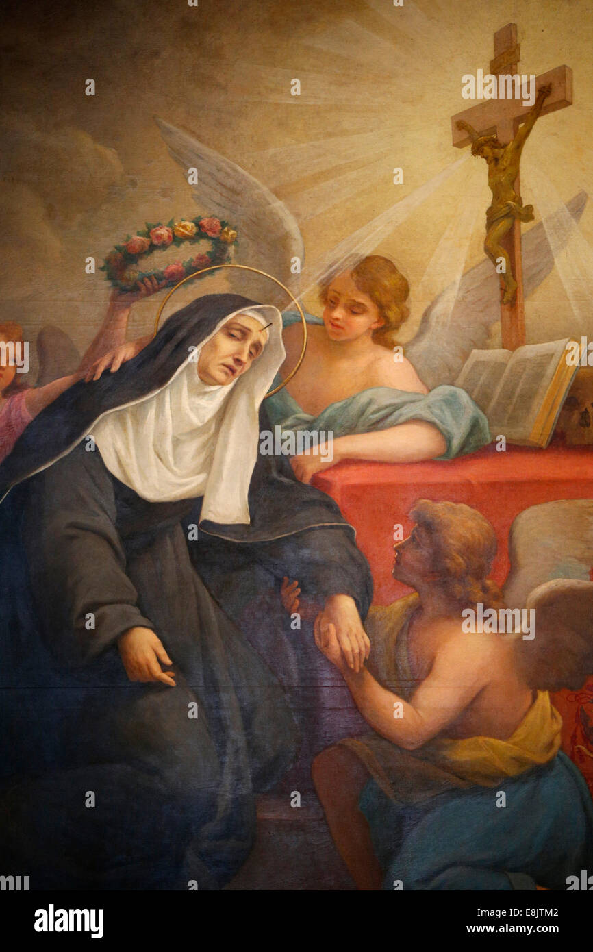 Rita da Cascia. Santo Patrono dell'impossibile, abusato mogli e vedove. Foto Stock