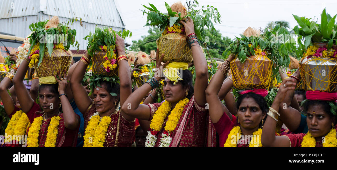 La cultura indiana & Tradizione, Mamallapuram, Mahabalipuram Foto Stock