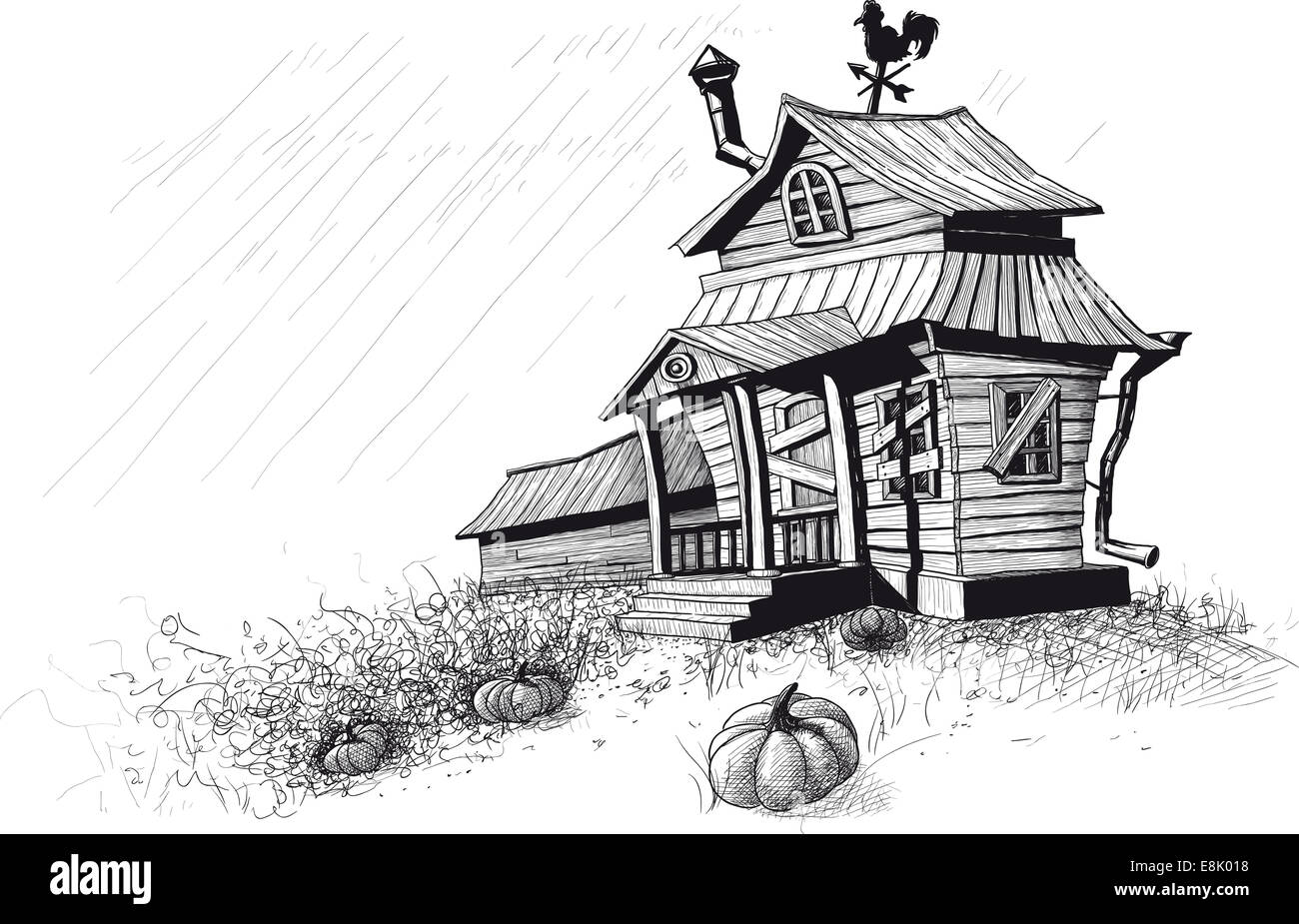 Casa di halloween black Foto Stock