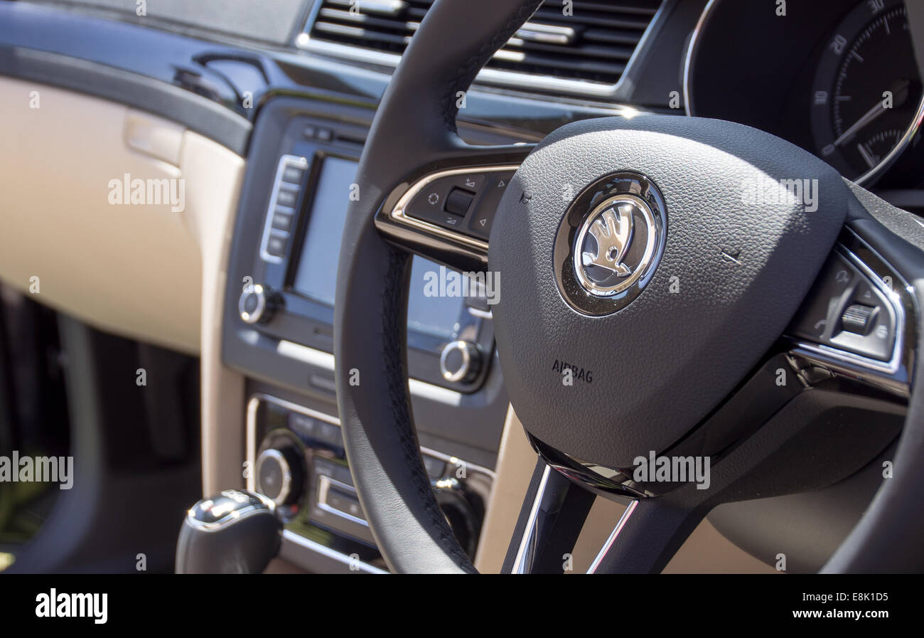 Close up Skoda volante a Otley spettacolo agricolo. Foto Stock