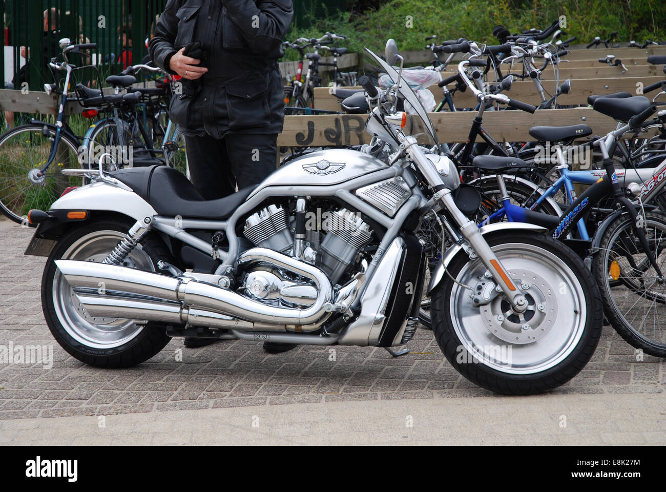 VRSCA V-Rod Harley Davidson, 2003 modello Giubileo per celebrare i 100 anni di HD, Zeeland Paesi Bassi Foto Stock