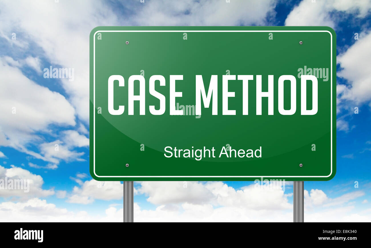 Caso metodo su autostrada Signpost. Foto Stock