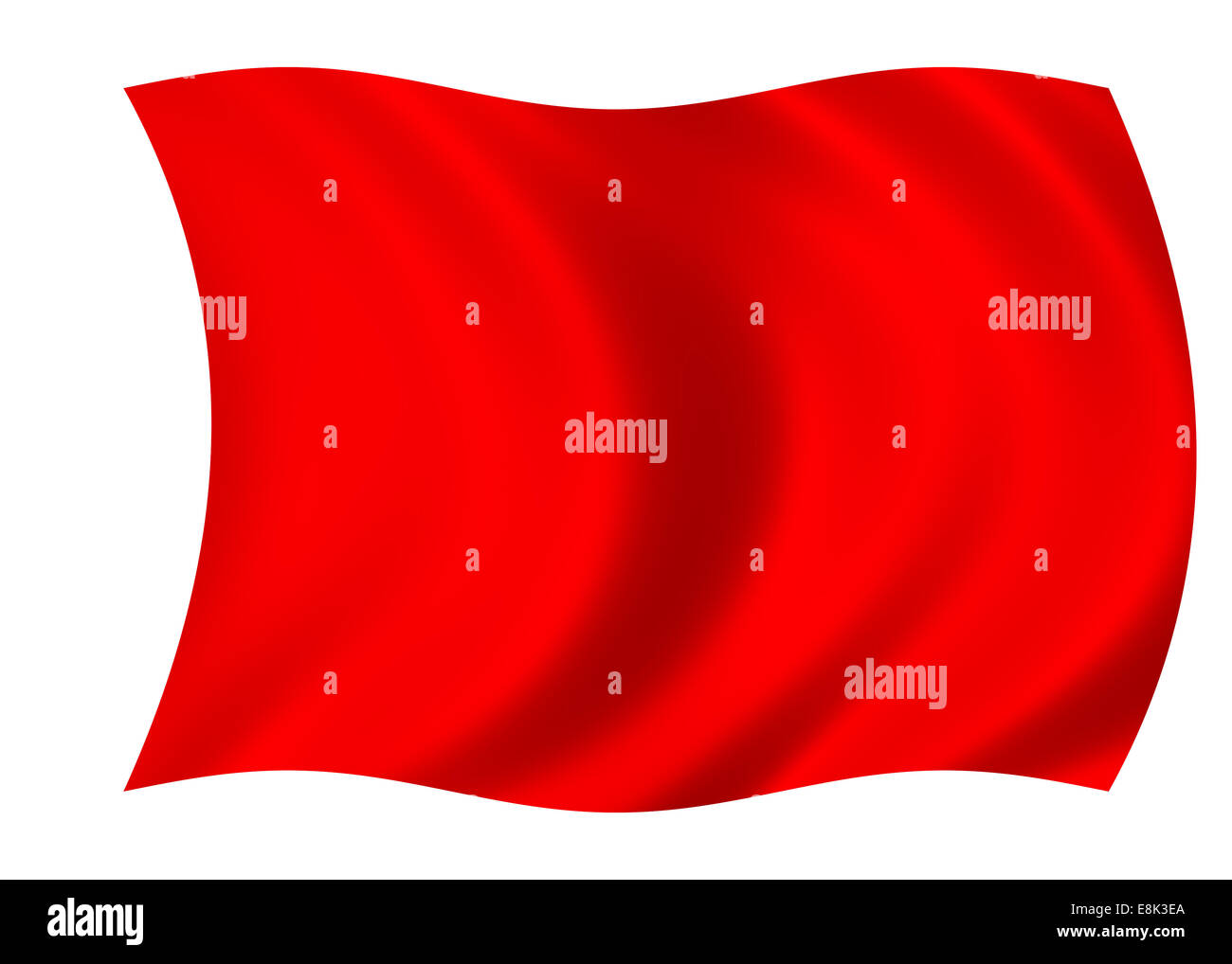 Bandiera isolata in bianco rosso, banner su sfondo bianco Foto Stock