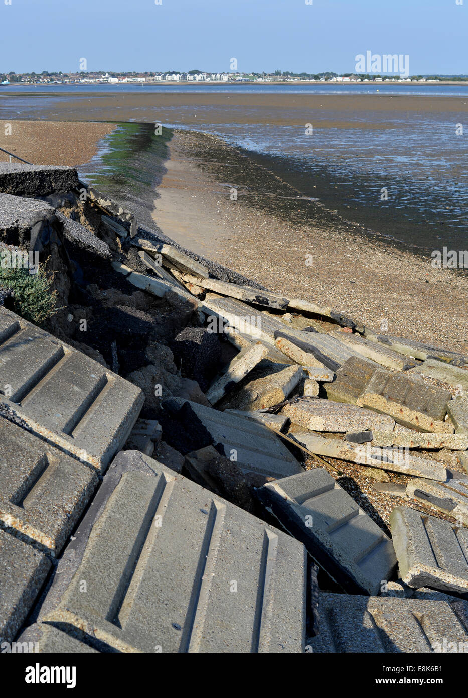 East Mersea: le difese costiere Foto Stock