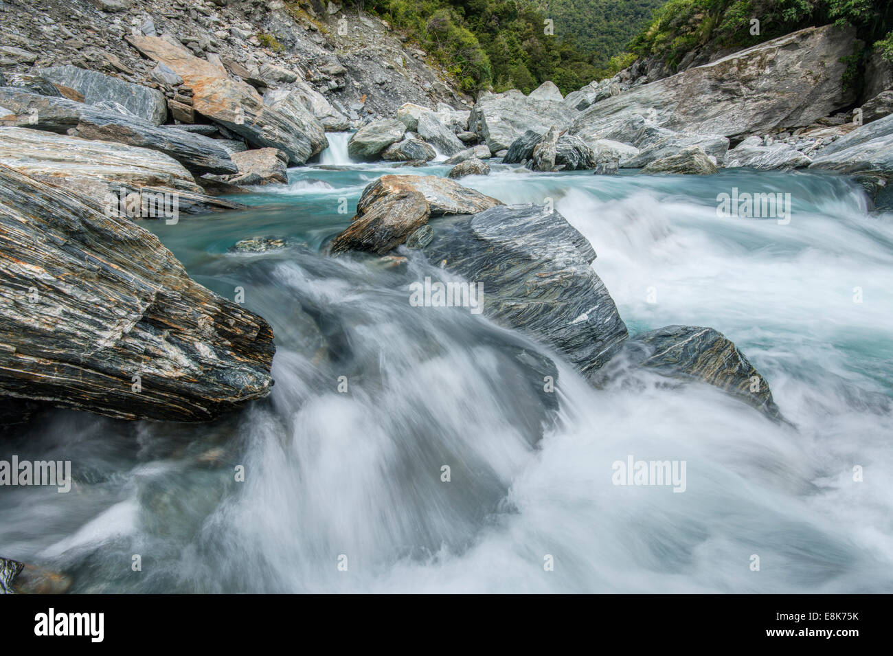 Nuova Zelanda, Isola del Sud, Mt. Gli aspiranti, il Parco Nazionale del fiume Haast (formato di grandi dimensioni disponibili) Foto Stock