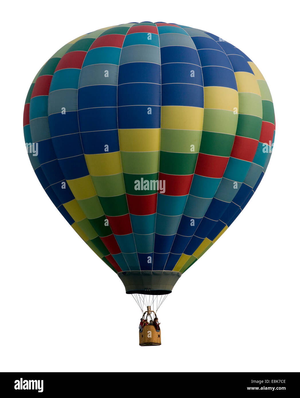 Coloratissima Mongolfiera contro White Foto Stock