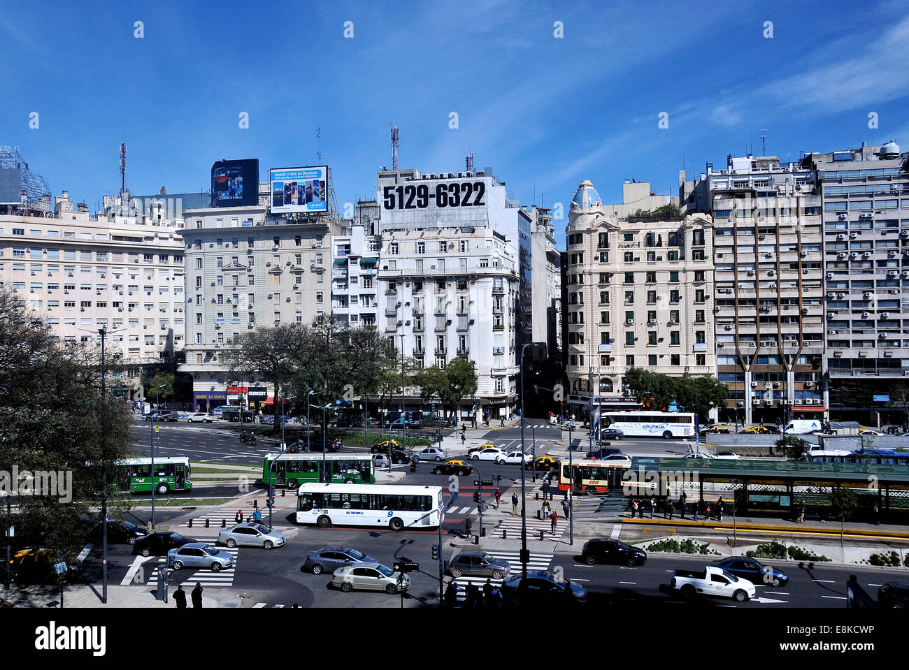 9 luglio avenue Buenos Aires Argentina Foto Stock