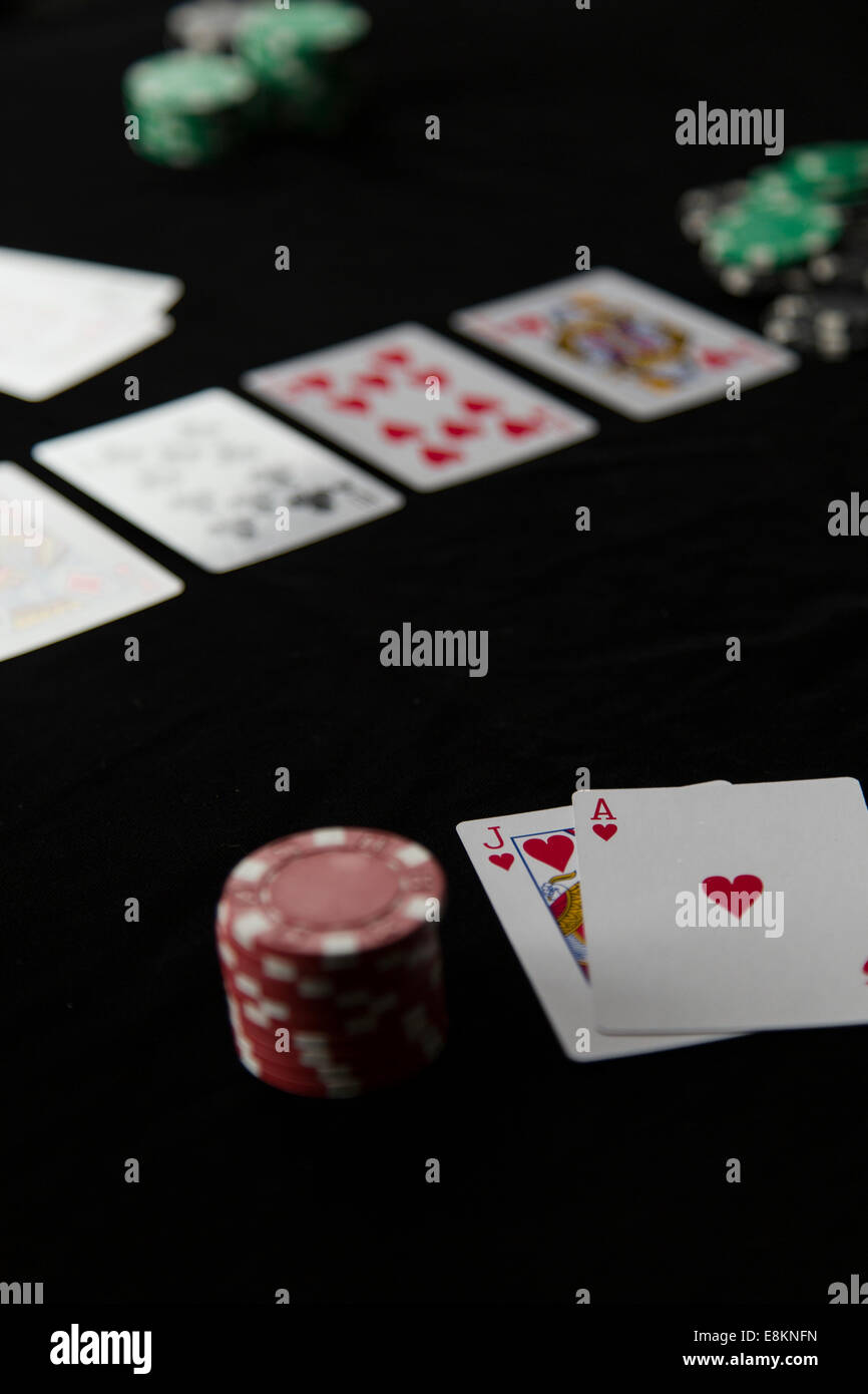 La mazza del holdem del Texas Foto Stock