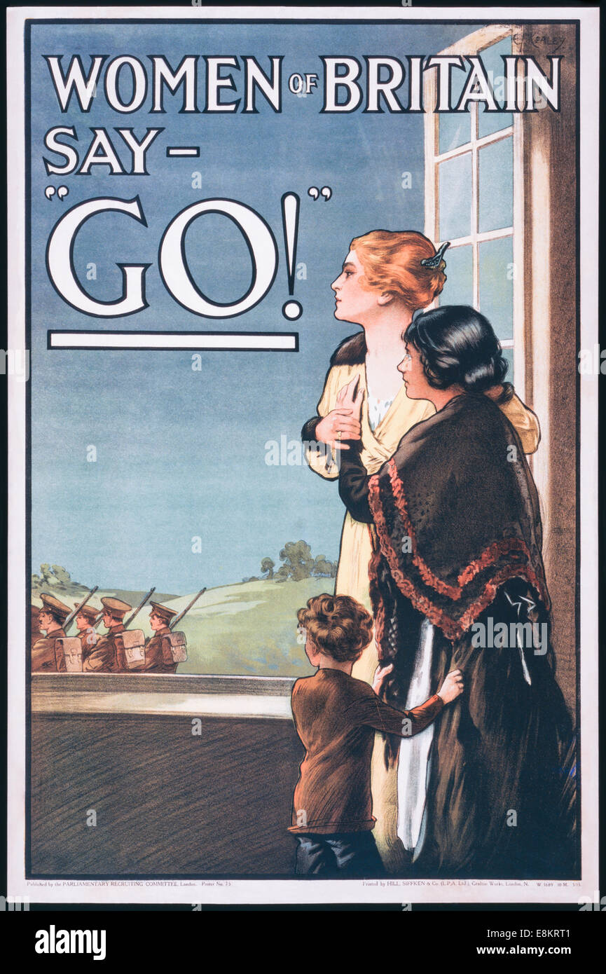 Parlamentare britannico Comitato d' Assunzione poster illustrato da E.J. Kealey pubblicato nel 1915. Vedere la descrizione per maggiori informazioni. Foto Stock