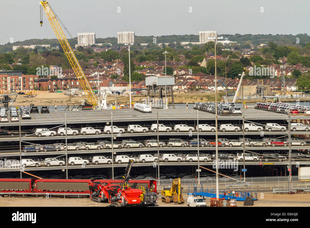 Importazioni di autoveicoli Dock Southampton Regno Unito Foto Stock