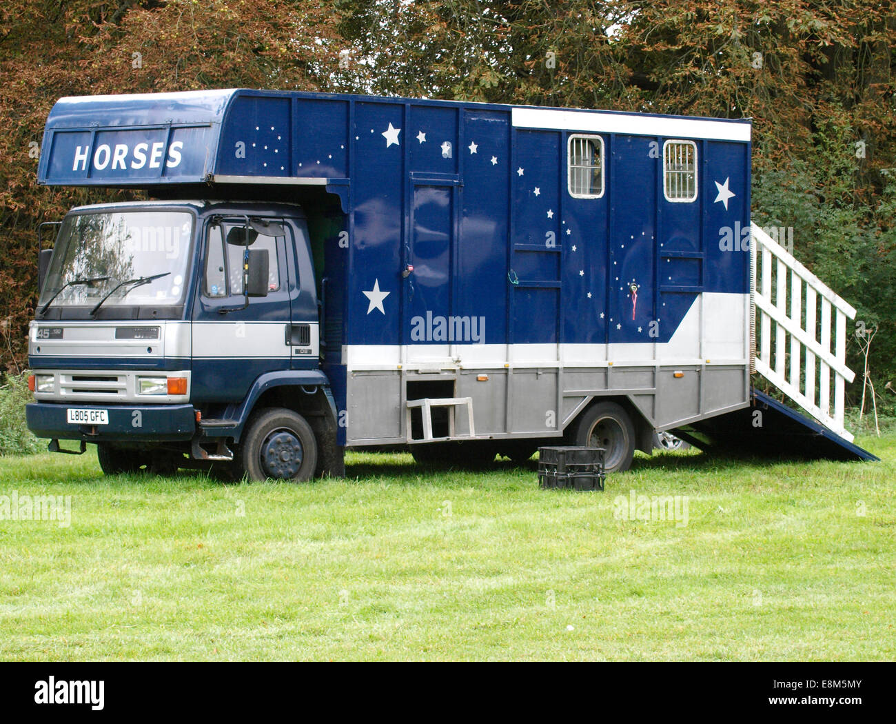 Van per cavalli, Dorset, Regno Unito Foto Stock