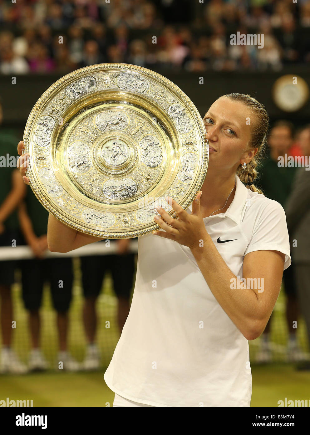 Champion Petra KVITOVA(CZE),2014 campionati di Wimbledon,Londra,Inghilterra. Foto Stock