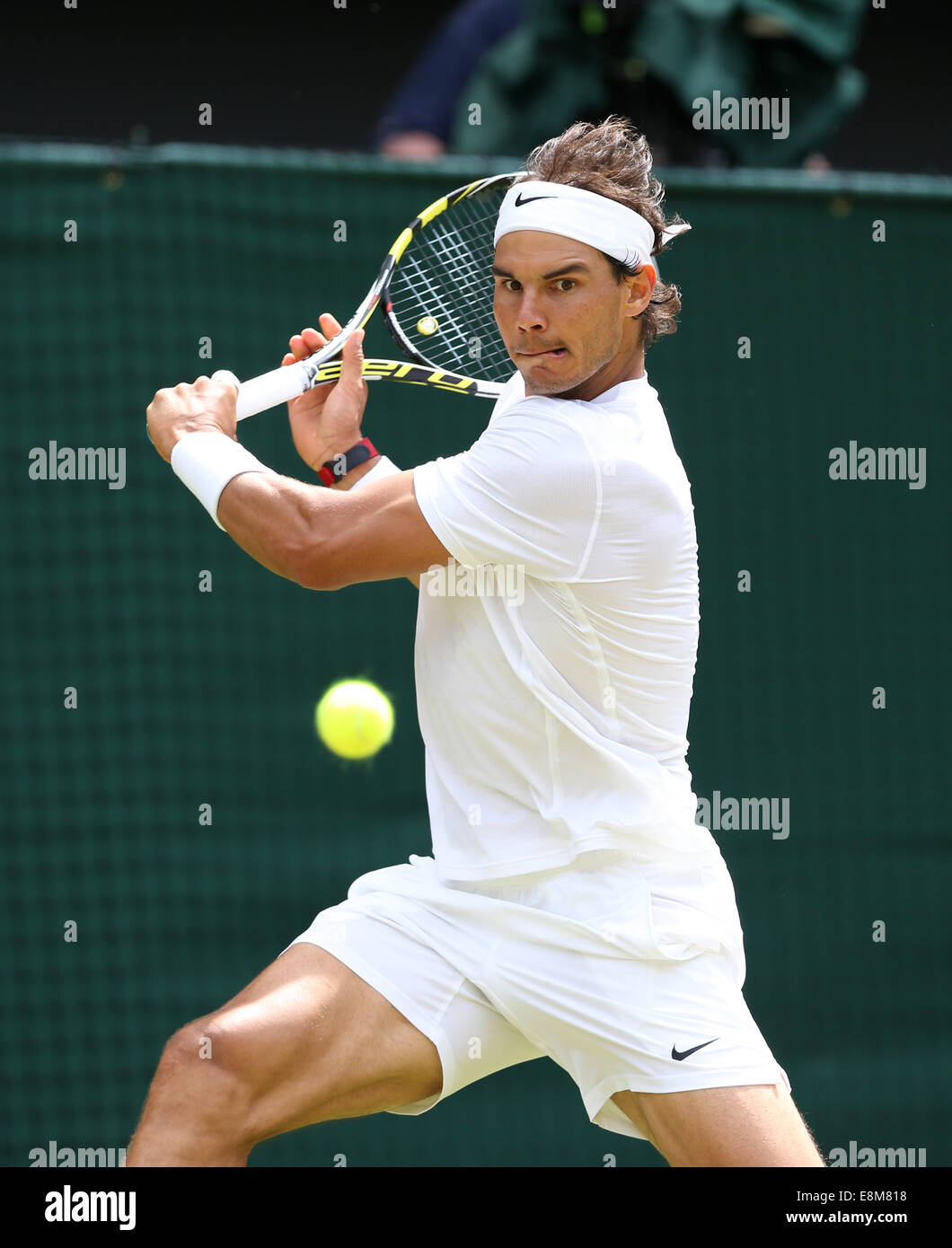 Rafael Nadal (ESP), campionati di Wimbledon nel 2014, Londra, Inghilterra. Foto Stock