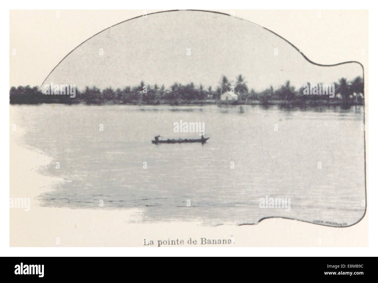 Questa illustrazione d'epoca raffigura la Pointe de Banana, mostrando il paesaggio e le caratteristiche circostanti della zona. Foto Stock