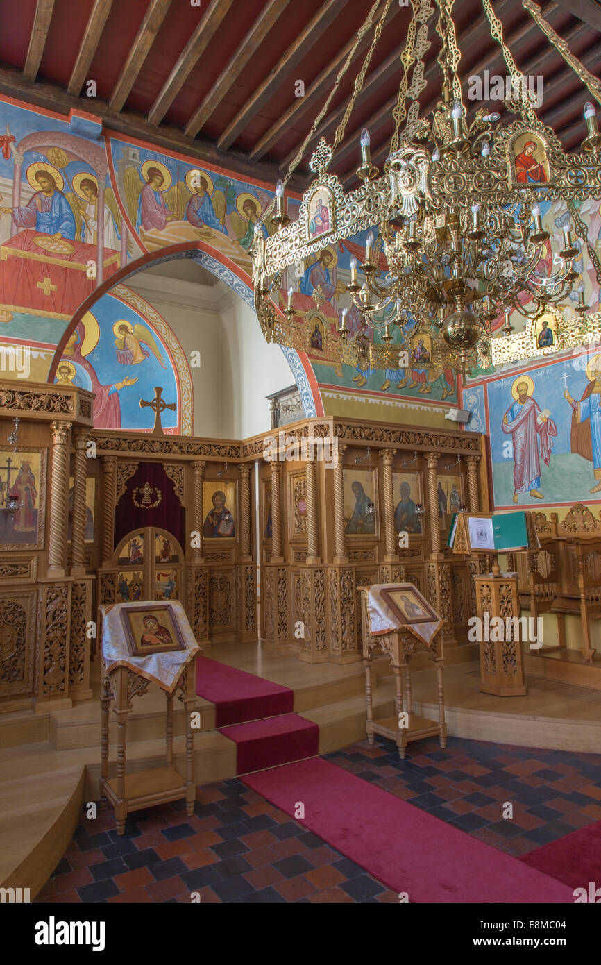 BRUGES, Belgio - 13 giugno 2014: coperta di San Constanstine e Helena chiesa ortodossa (2007 - 2008). Foto Stock